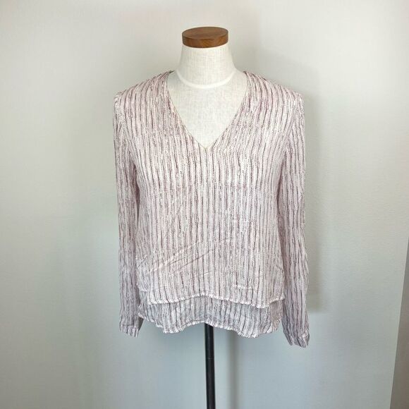 Anthropologie Cloth & Stone Tiered Sheer Top - Picture 1 of 6